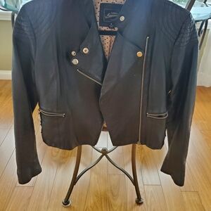 Black leather jacket